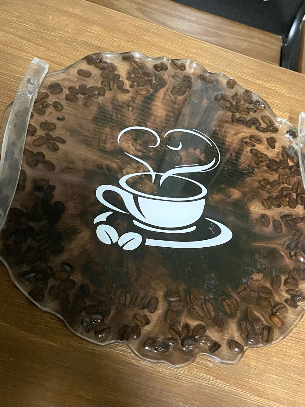 Clear Coffee Bean Decorative Placemat - Brown